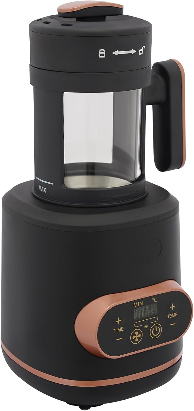 Coffee Bean Roaster Machine Smart Home C-offee Bean Roaster with 3-speed fan 1500w Auto and Manual Electric Coffee R-oaster Machine 32-464°F Adjustable Temperature Clear Glass Container LED