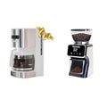 Koolatron Kenmore Aroma Control 12 Cup Programmable Coffee Maker White and Stainless Steel Drip Coffee Machine &amp Kenmore Conical Burr Grinder