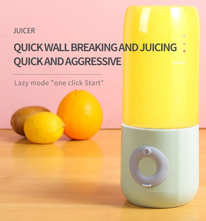 Mini Portable Blender Personal Size Blenders For Shakes And Smoothies With 6 Ultra Sharp Blades 17 Oz(500mL) Mini Blender USB Rechargeable For Travel/Picnic/Office/Gym (PINK)