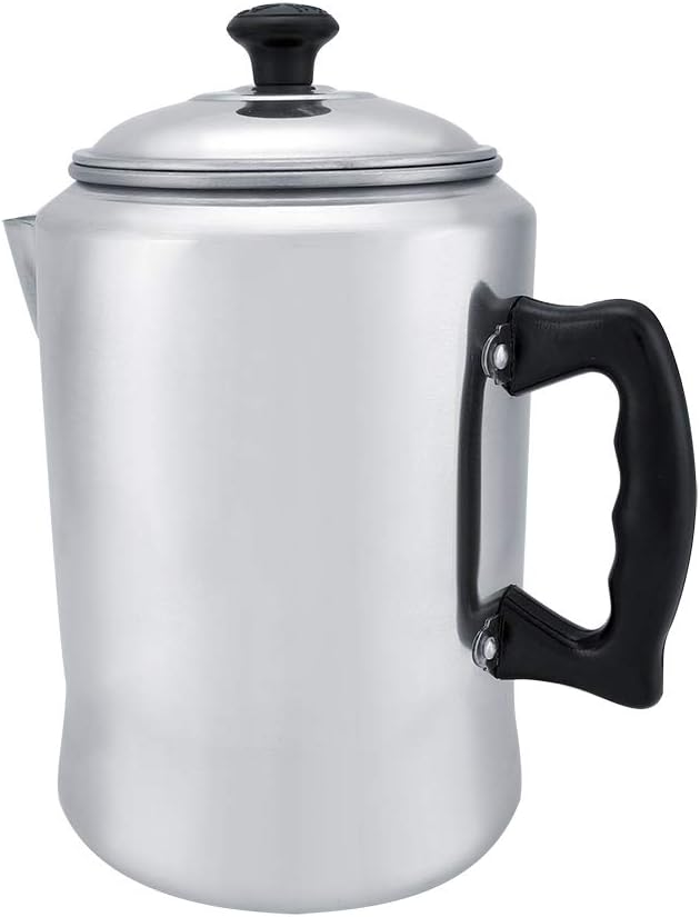 Shipenophy Percolator Coffee Pot Aluminum Alloy Camping Coffee Makers Pot Percolator Tea Kettle for Stove Top Coffee Kettle with Lid for Home Cafe Use
