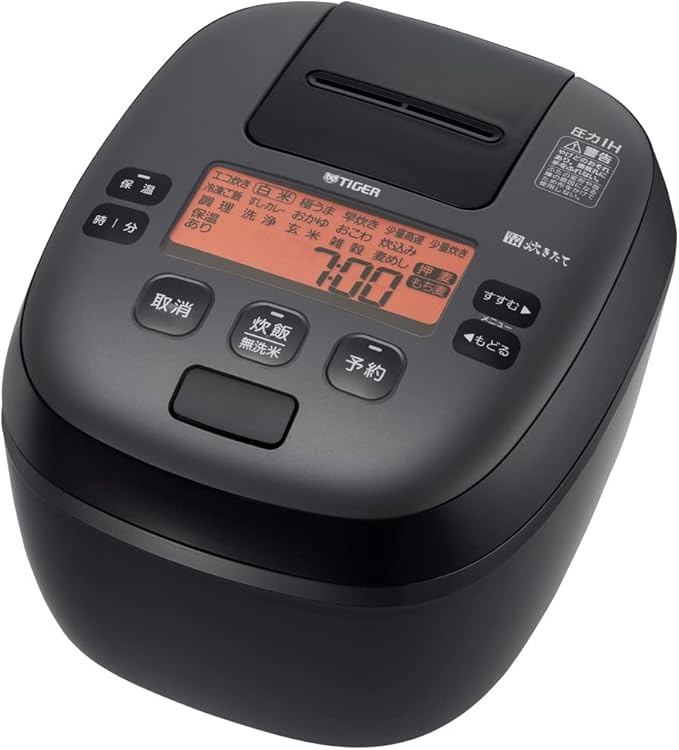 TIGER JPI-S100 pressure IH jar rice cooker freshly cooked foam fire (gohobidaki) 5.5 cups 100V Only Japan Import (Black)