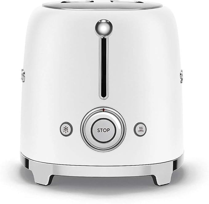 Smeg Two Slice Toaster Matt White TSF01WHMEU