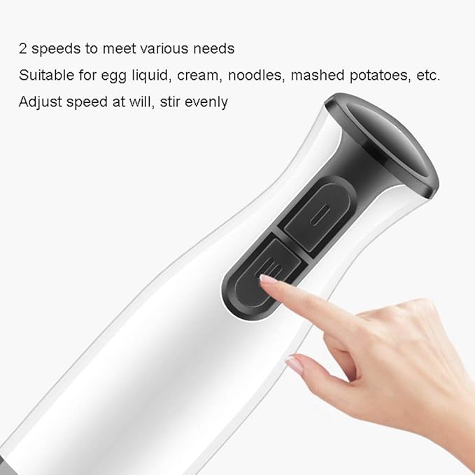 Egg Beater Hand Blender 450W 2nd Gear Speed Control Hand Blender Set Immersion Blender with Hand Mixer Chopper Whisk Beaker Attachment for Soup Sauce Food Whisk