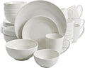 30-Piece White Porcelain Dinnerware Set – Elegant Service for 6 Microwave &amp Dishwasher Safe