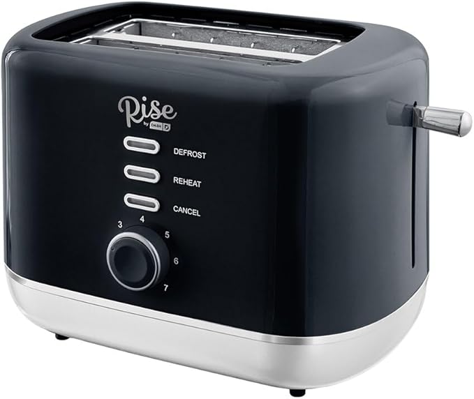 Plastic Black 2 Slot Toaster 7.4 in. H X 7.2 in. W X 11.1 in. D