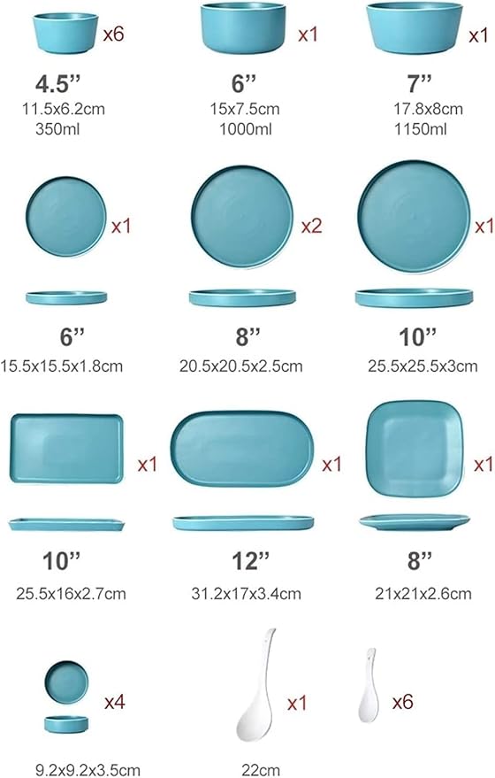 Dinner Set for Family Party Hotel Restaurant Nordic Style Dinnerware Set Chinese Tableware Set Creative Ceramic Dishes Set European Style China Dinner Set Service for 6