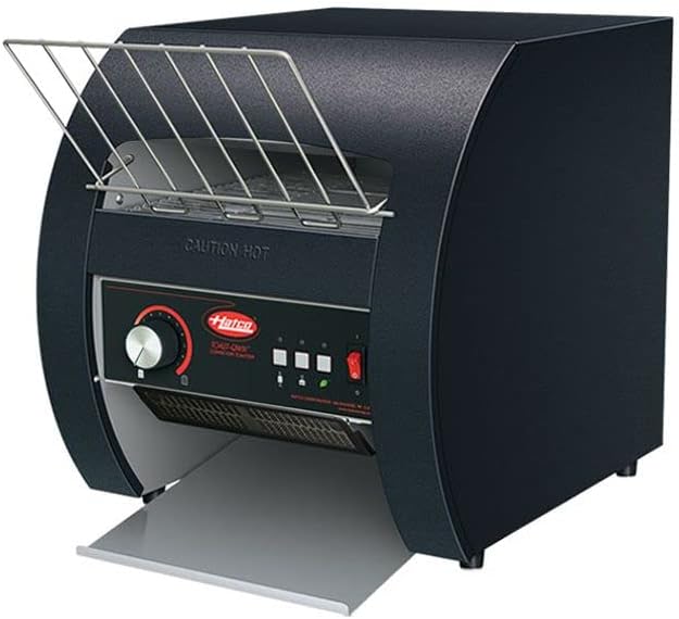 Hatco TQ3-10 Toast Qwik Black One or Two Side Conveyor Toaster with 2 Opening - 120V 1780W