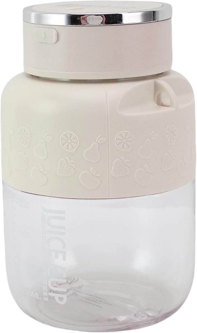 Focket Portable Blender 800ml USB Rechargeable Personal Juicer Mini Travel Blender with Detachable Design for Office Gym Home Travel (White)