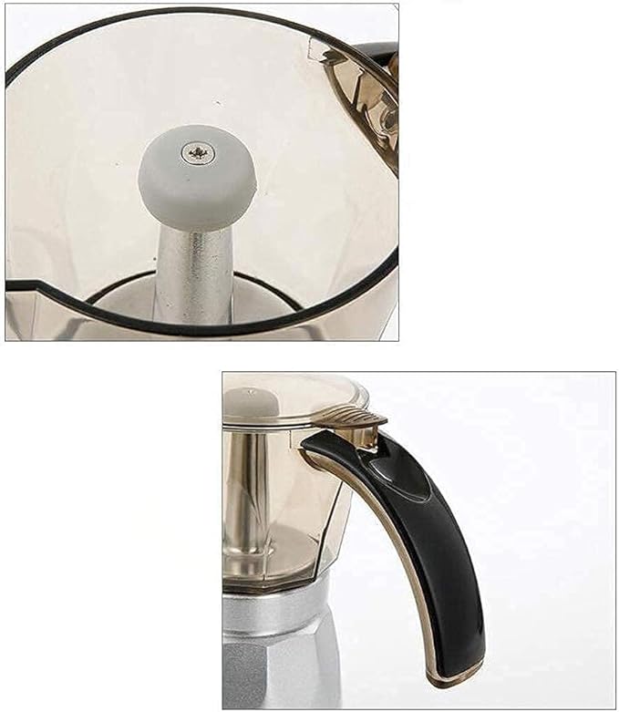 Coffe Maker Electric Coffee Machine Household Appliances Aluminum Mocha Coffee Pot Portable Coffee Kettle Premium Food-grade Aluminum Is Non-toxic And Rust-proo 20240311