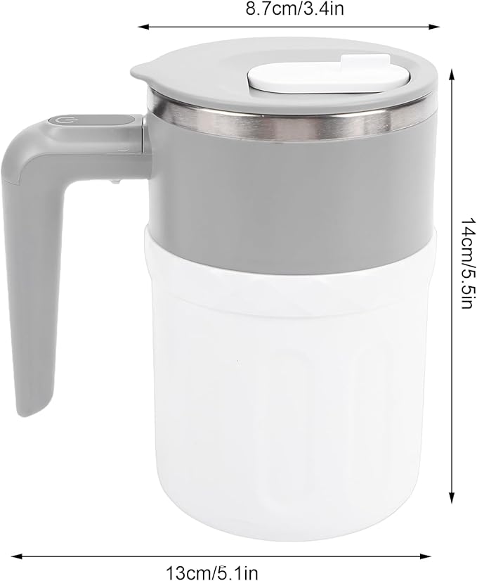 Self Stirring Coffee Mug 300ml USB Rechargeable Coffee Mug Smart Temperature Sensor with LED Screen Ideal for Protein Powder &amp Milk Mixing