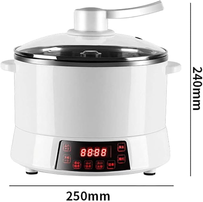Home Rice Cooker Intelligent d Sugar 4L Stainless Steel Liner Separate Pot Body Design Automatic Lifting (Wood Color) (Red)