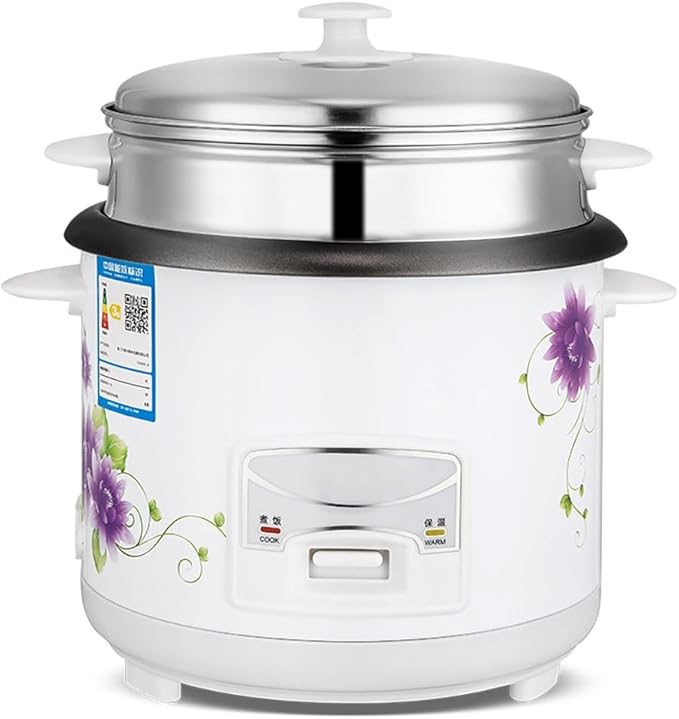 Rice Cooker &amp Steamer 2/3/4/5/6L Large Capacity 5 Layers Thickened Iron Alloy Non-Stick Liner for Family Dormitory 1~10 People Rice Cooker(6L)