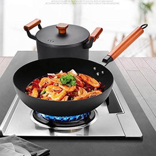 3 PC Household Iron Pot Cooking Soup Sturdy Uncoated Non-stick Cookware for Store Camping Kitchen Home