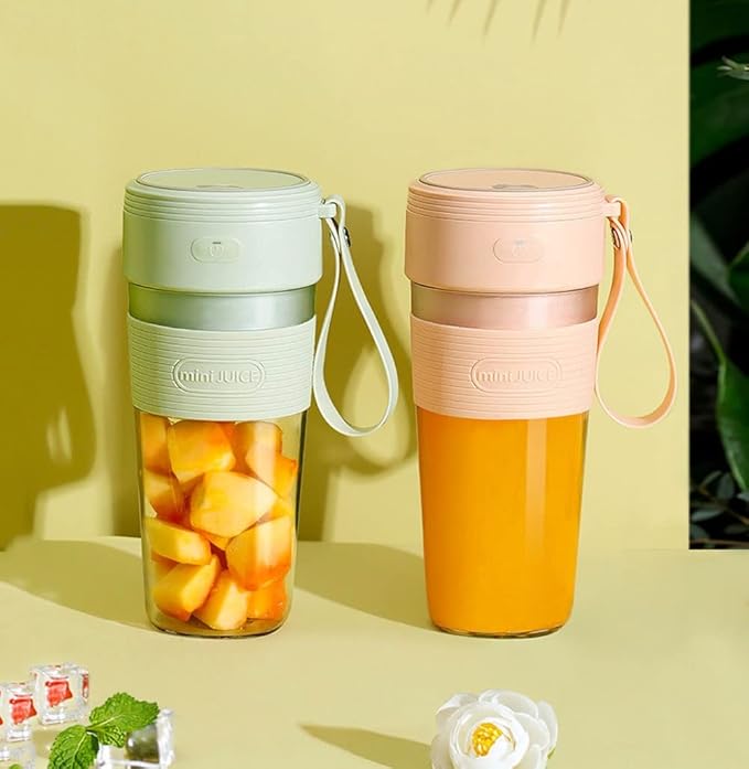 Portable Blenders Personal Size Blender Smoothies and Shakes Mini Blender USB Rechargeable Handheld Blender SportsTravel (Color : Green)