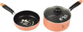 Pearl Metal WD-9067 3-Piece Set Pot Frying Pan Glass Lid 7.1 inches (18 cm) Induction Compatible Fluorine Treatment Mickey Mouse/Vintage Disney