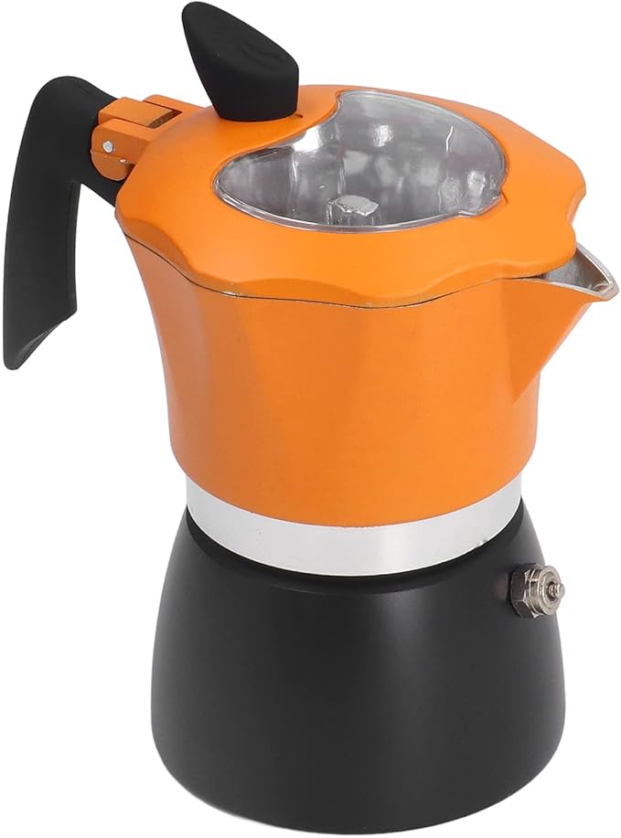 Pwshymi Coffee Maker Classic Italian Style Double Color Aluminum Stove for Home Office 150ML Capacity
