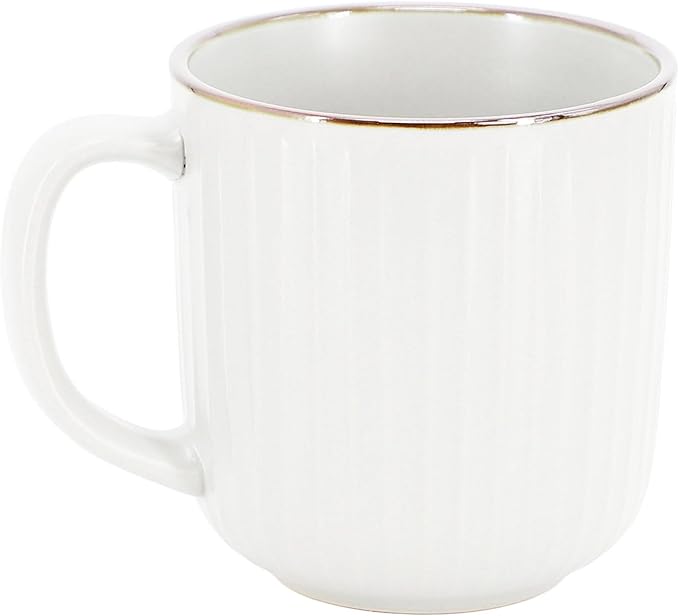 16 Piece White Stoneware Dinnerware Set – Microwave &amp Dishwasher Safe Plates Bowls and Mugs for 4 (White)