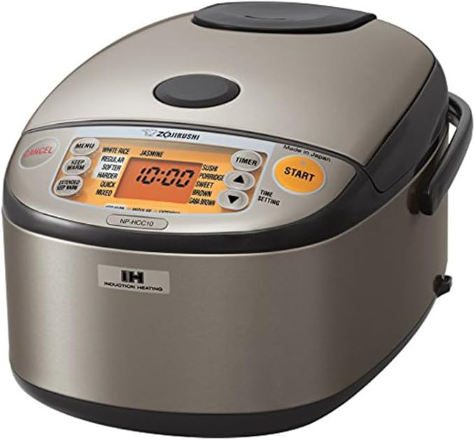 Zojirushi NP-HCC18XH Induction Heating System Rice Cooker and Warmer 1.8 L Stainless Dark Gray