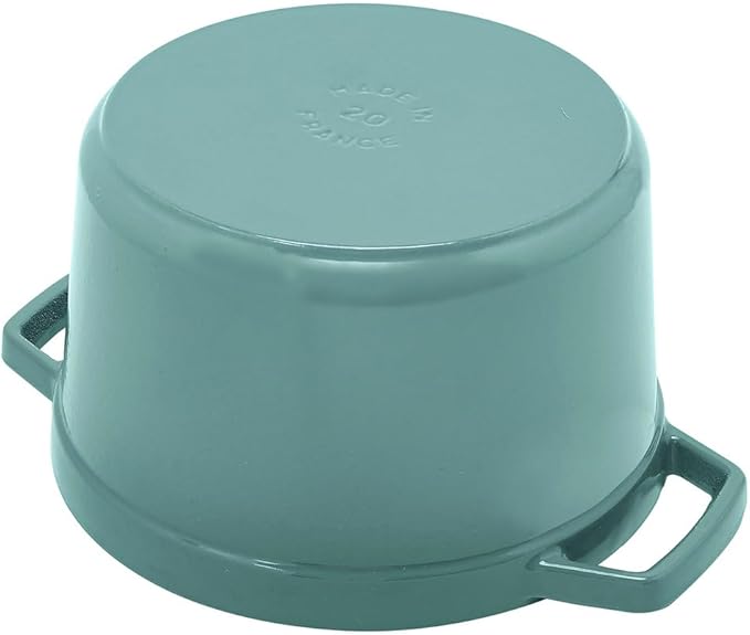 staub Grand Cocottes Z1027-777 Grand Cocottes Round Eucalyptus 7.9 inches (20 cm) Large Both Hands Enameled Pot Induction Compatible Serial Number Included