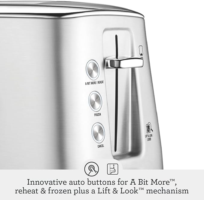 Breville BTA735BST Toast Select Luxe Kitchen Toaster 2 Slice Black Stainless Steel