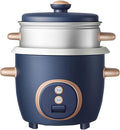 Portable rice cookerMini Rice Cooker with Steamer Stainless Steel Rice Cooker Non-Stick Linerfor Family Dormitory for 1-3 People