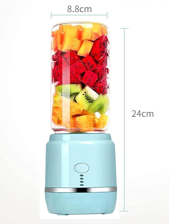 Electric Portable Juicer Blender Cup Household Fruit Mixer with Six Blades in 3DUSB Rechargeable Mini Blender for Sports Travel Gym and Outdoors