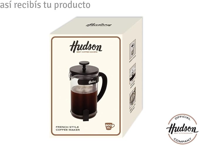 HUDSON French Press Coffee and Tea Maker 9 cups black