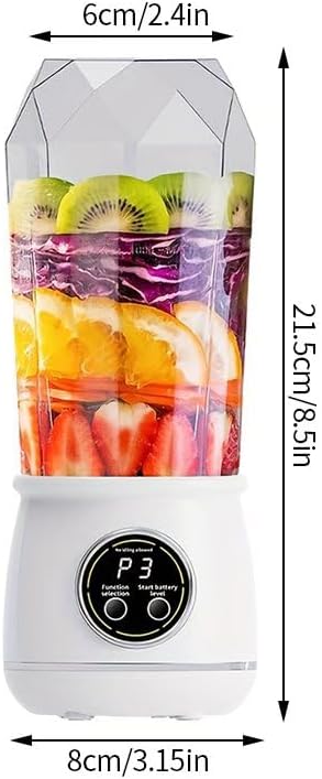 Portable Smoothie Blender Personal Juicer - 20oz Electric Protein Shake Bottle with Travel Lid Gift Box Packaging USB-C Charging - Mini Compact Blender Cup