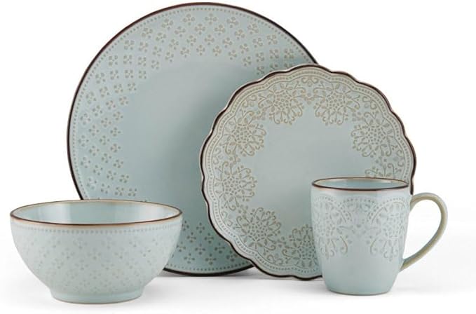 Food Plate Set Stoneware 16-Piece Dinnerware Set Ceramic Dishes To Eat Plates Dinner Sets Dish Tableware Bar