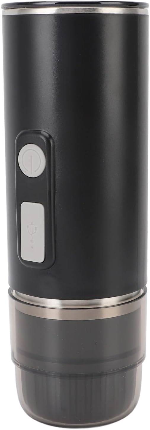 Jiawu Portable Espresso Maker Rechargeable 800mAh Battery Electric Coffee Machine for Ground Coffee Capsules Car Charger Included with Travel Camping Office Home Use