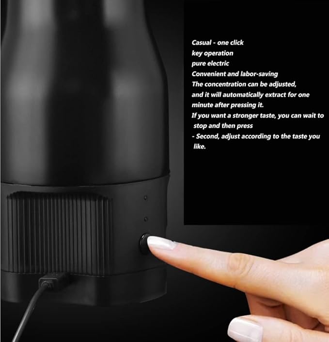 American Style Black USB Rechargeable Coffee Machine Capsule Powder Dual-use Electric Car Travel Outdoor Portable Coffee Machine