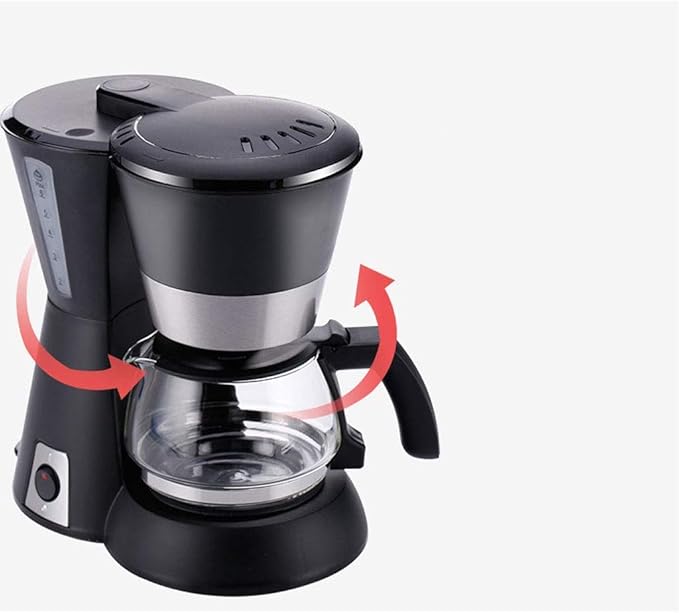 Coffee Machine 650ML Household Office American Style Drip Tea/Coffee Making 6 Cups Coffee Maker 600W Temperature Control Black