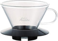 Kalita Wave Pour Over Coffee Dripper Size 185 Makes 16-26oz Single Cup Maker Heat-Resistant Glass Patented &amp Portableblack