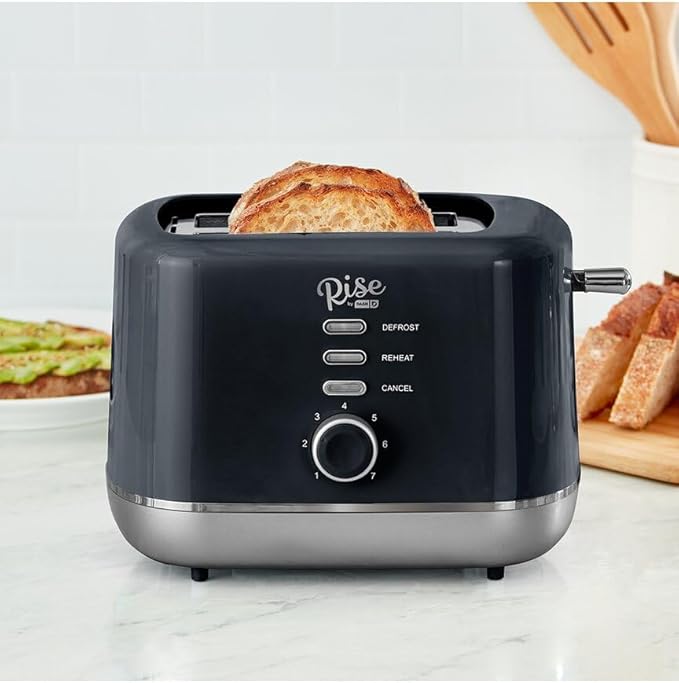 Plastic Black 2 Slot Toaster 7.4 in. H X 7.2 in. W X 11.1 in. D