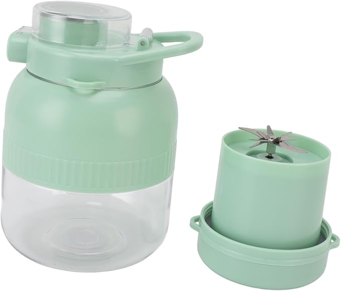 Portable Blender 500ml Large Capacity Rechargeable Easy to Multifunctional Personal Blender Juicer Cup with Stainless Steel Vane/Wing for Preparing Shakes Smoothies and
