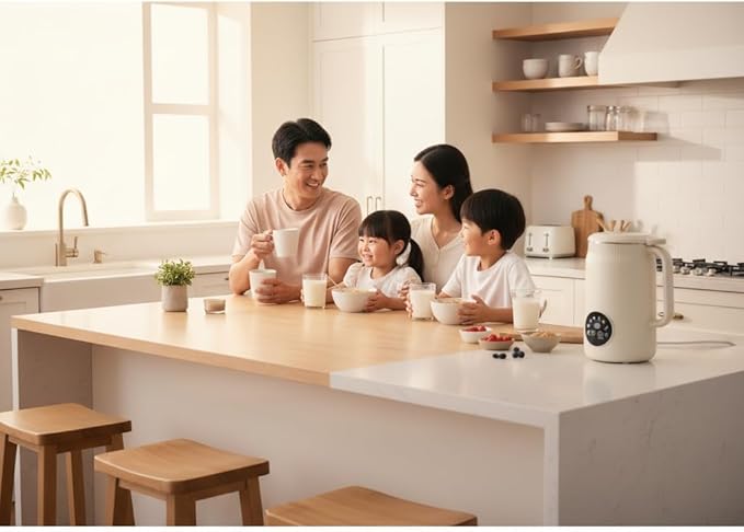 Soy Milk Maker Nut Milk Maker Blender 1.2L Homemade Soy Almond Oat Coconut Plant Based and Non Dairy Beverages Automatic Soybean Machine With Delay Start/Keep Warm/Boil Water Cream
