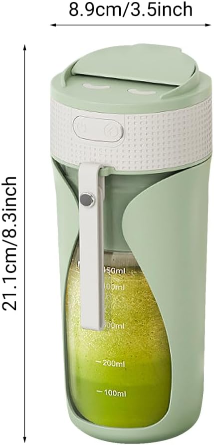Blender Cup 450ML Mini Blender with 6 Stainless Steel Blades Portable Juice Cup for Home Sport Office Camping