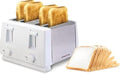 EUROSTAR ET742W 4-Slice Stainless Steel Toaster White