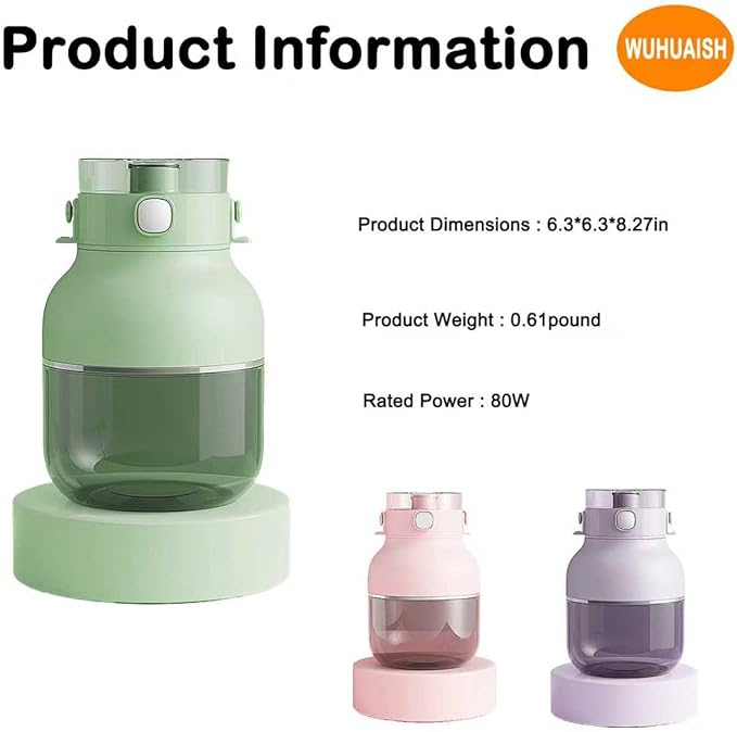 Portable Personal Blender 1500ml Large Capacity 30-Second Ice Crushing Type-C Charging Travel-Friendly with Straw Lid Ideal for Gym/Office/Outdoor Use. (02 Pink)