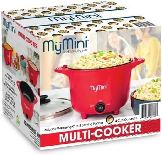 My~Mini 32 oz Electric Multi-Cooker Pot 260 watts ~ (Red)