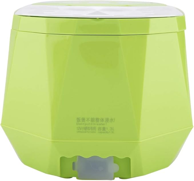 Travel Rice Cooker Portable Rice Cooker For Travel 12V 100W 1.3L Portable Mini Multifunctional Electric Non Stick Pot Electric Food Steamer For Outdoor Travel Car Cooking(#2)