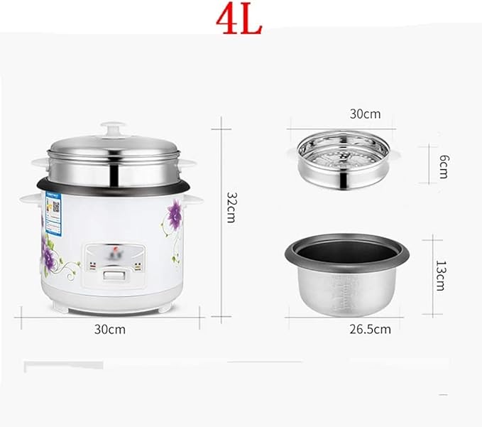 Electric cooker Rice Cooker Home Intelligent Insulation Multi-function Quality Inner Pot Spoon Steamer And Measuring Cups (2L) ()