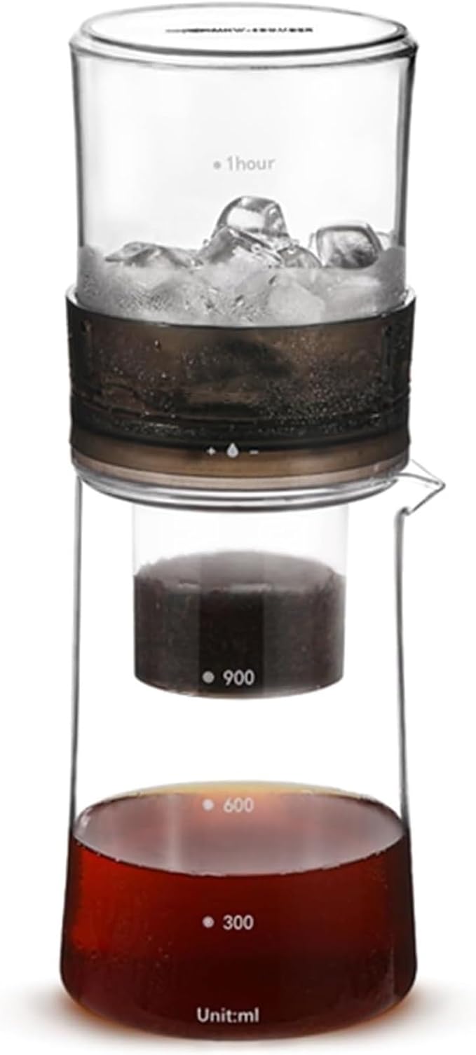 Generico Ice Drip Coffee Maker Iced Maker Drip Cold Brew Coffee Maker Machine Space Saving Leak-Proof 400ml capacity for Home and Office