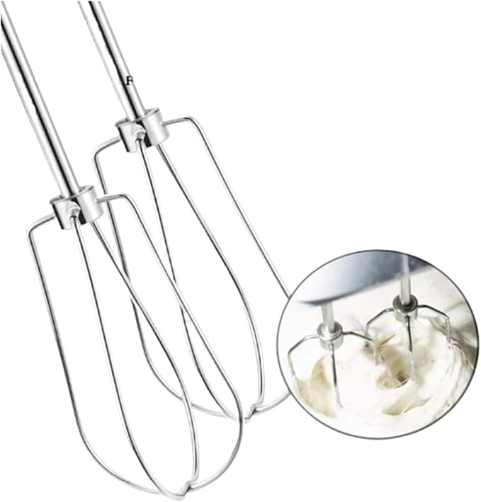 Set of 2 Electric Food Mixer Heads Handheld Eggs Beater Stainless Steel Accessories Part