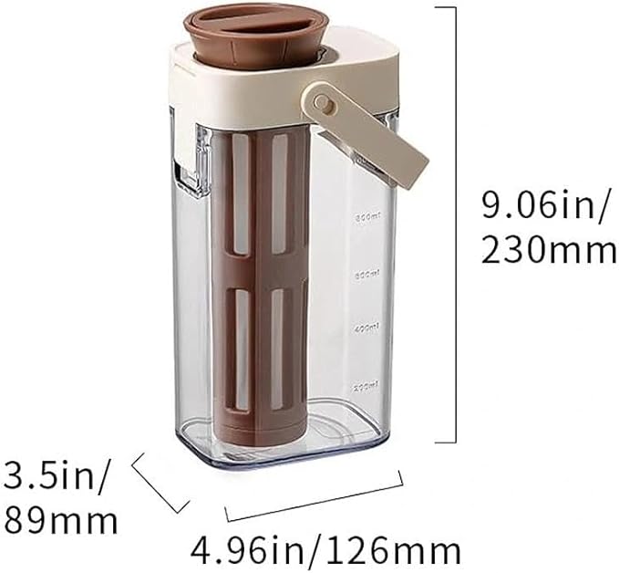 watchget Cold Brew Coffee Maker 1000ml/35oz Iced Tea and Coffee Brewer with Removable 350 Mesh Filter Portable Space-saving and Airtight Seal Pitcher for Home and Garden