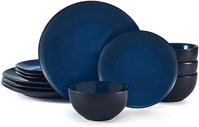 Pfaltzgraff Lucy 12 Piece Dinnerware Plate and Bowl Set Service for 4