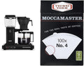 Technivorm Moccamaster 53937 KBGV 10-Cup Coffee Maker Black 40 Ounce 1.25l &amp #4 White Paper Filters 100-count per box