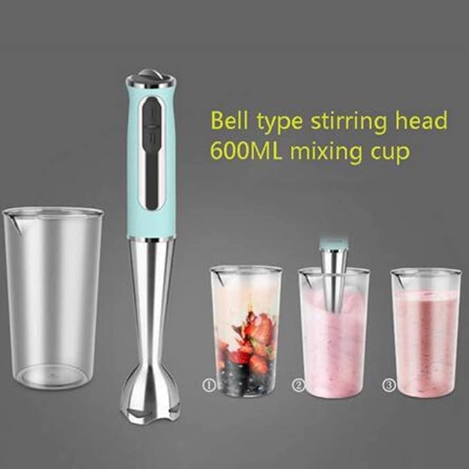 House Kitchen Immersion Hand Blender 8 Speed Stick Mixer with Stainless Steel Shaft &amp Blade 600 Watts Easily Food Mixes Sauces Purees Soups Smoothies and Dips