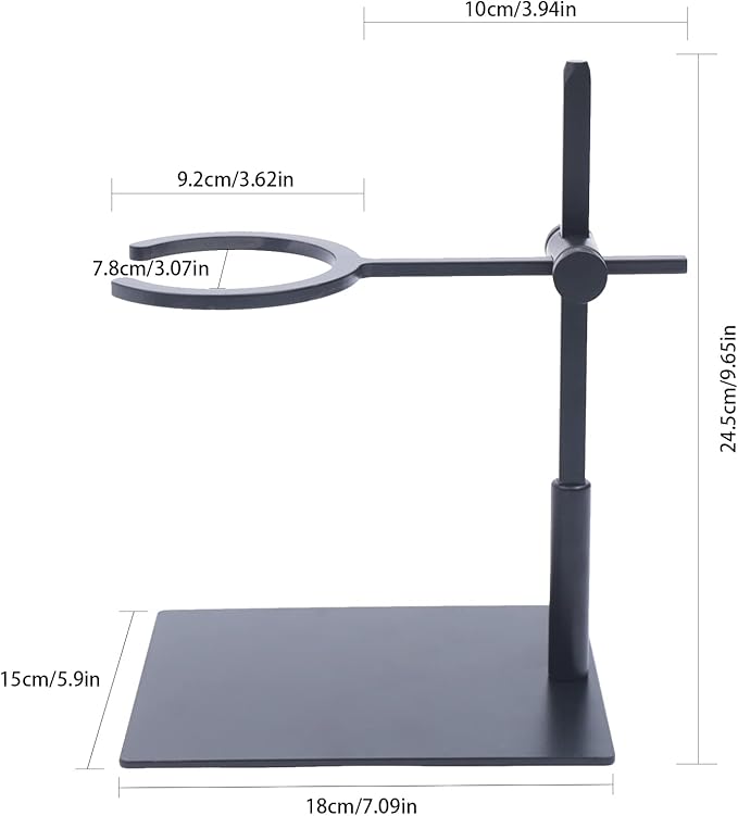 Pour over Stand Coffee Station Aluminum Height Stand Pour-Over Dripper Rack with Non-slip Silicone Pad For Coffee Connoisseurs
