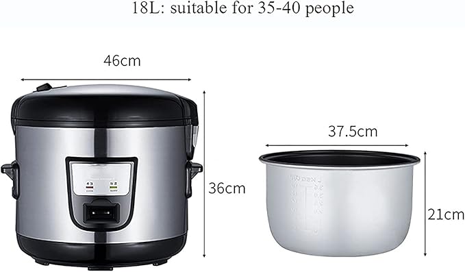 Household Electric Rice Cooker Commercial Non-Stick Large Rice Cooker Automatic Insulation For Hotels Restaurants Canteens For 8-40 People(13L)